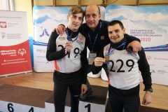 Andrzej i Konrad z trenerem Maciejem